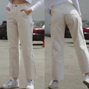 JOHN GALT / BRANDY MELVILLE Tammy Cargo Carpenter Pants - EUC, Cream, Small